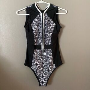 Zip up swimsuit